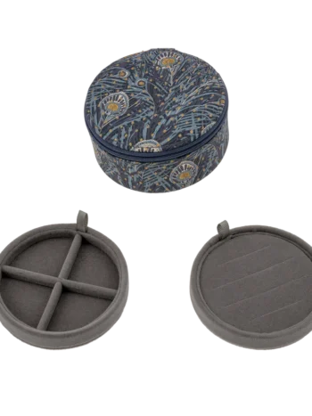 Boite à bijoux ronde paon - Bon Dep