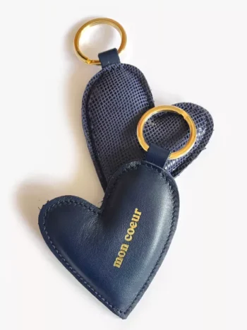 Porte clé Coeur blue night - Barnabé aime le café