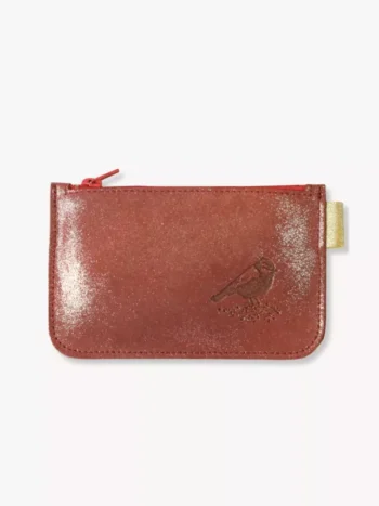 Porte monnaie cuir paillette tomette - Barnabé aime le café