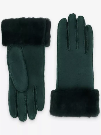 Gants cuir 100% mouton vert sapin - Glove Story