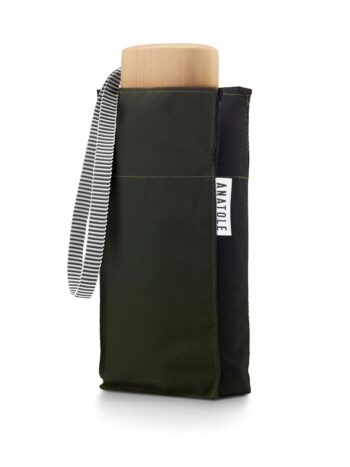 Mini parapluie bicolore kaki et noir Alma - Anatole