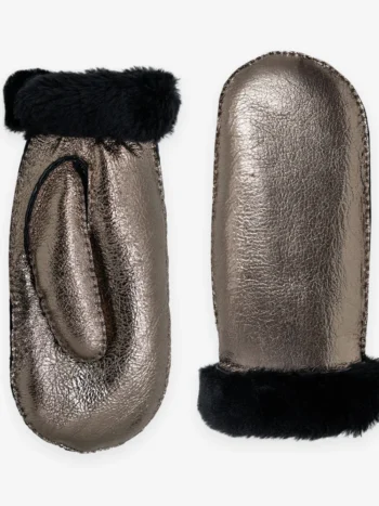 Moufles cuir 100% mouton silver - Glove Story