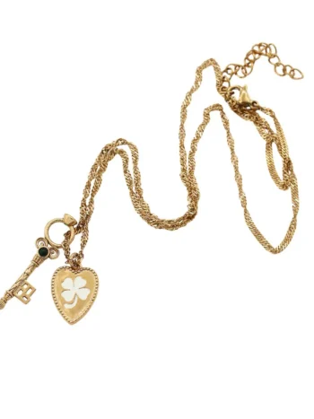 Collier Sacha coeur clé - LA2L