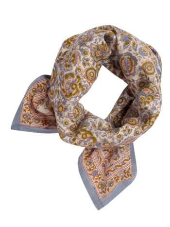 Foulard Garda Bleuet grand modèle - Bindi Atelier