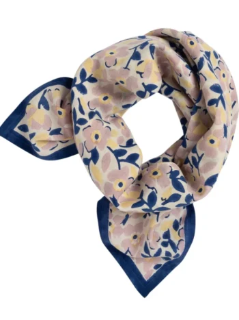 Foulard Amélia Blue grand modèle - Bindi Atelier
