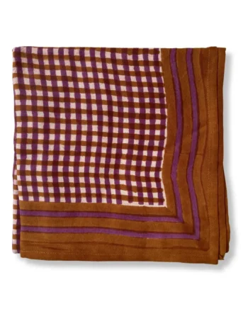 Foulard Tara Camel grand modèle - Bindi Atelier