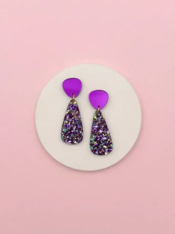Boucles d'oreilles Henriette violette - Studio Annette