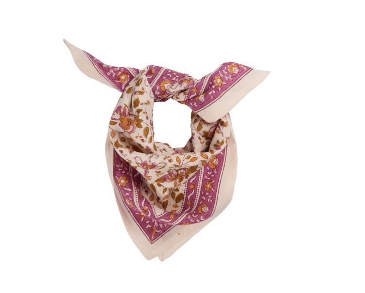 Foulard Folk Story pétale petit modèle - Bindi Atelier