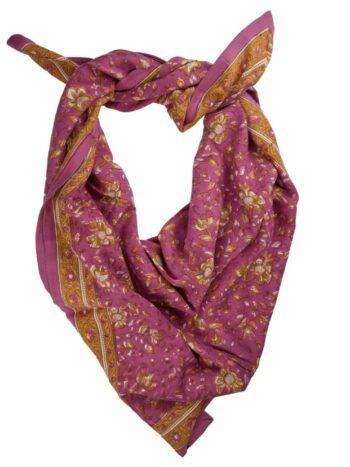 Foulard Folk Story Pink - Bindi Atelier