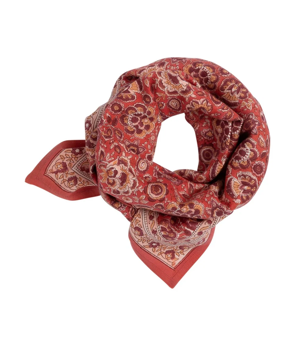 Foulard Garda Framboise grand modèle - Bindi Atelier