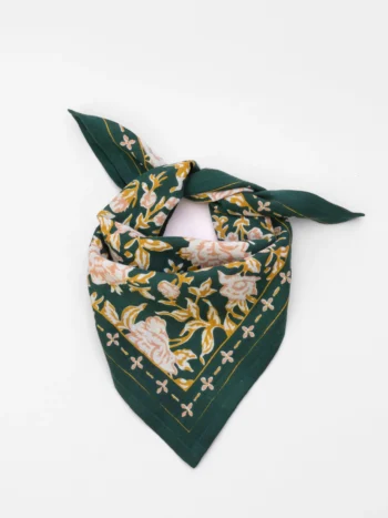 Foulard Bouquet du matin eucalyptus - Bindi atelier