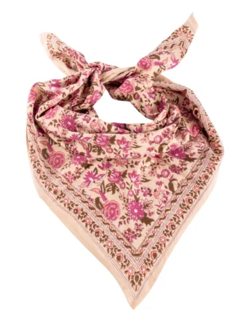 Foulard Goa Pink grand modèle - Bindi Atelier
