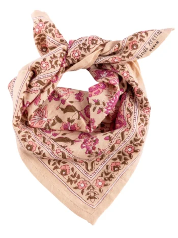 Foulard Goa Pink petit modèle - Bindi Atelier