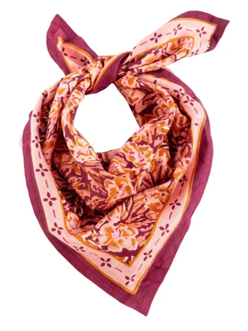 Foulard Leone Plum petit modèle - Bindi Atelier