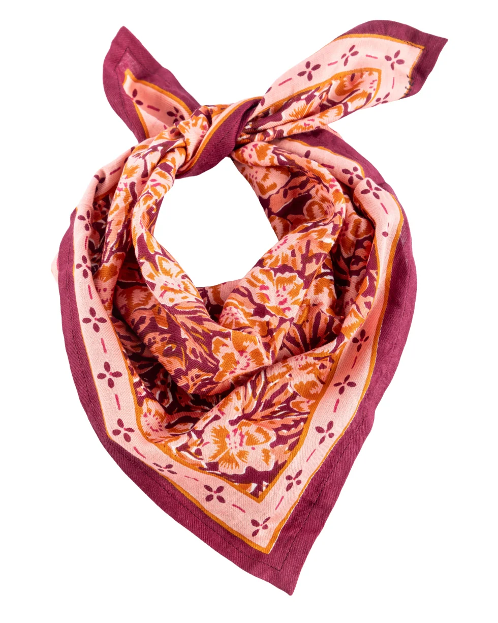 Foulard Leone Plum petit modèle - Bindi Atelier